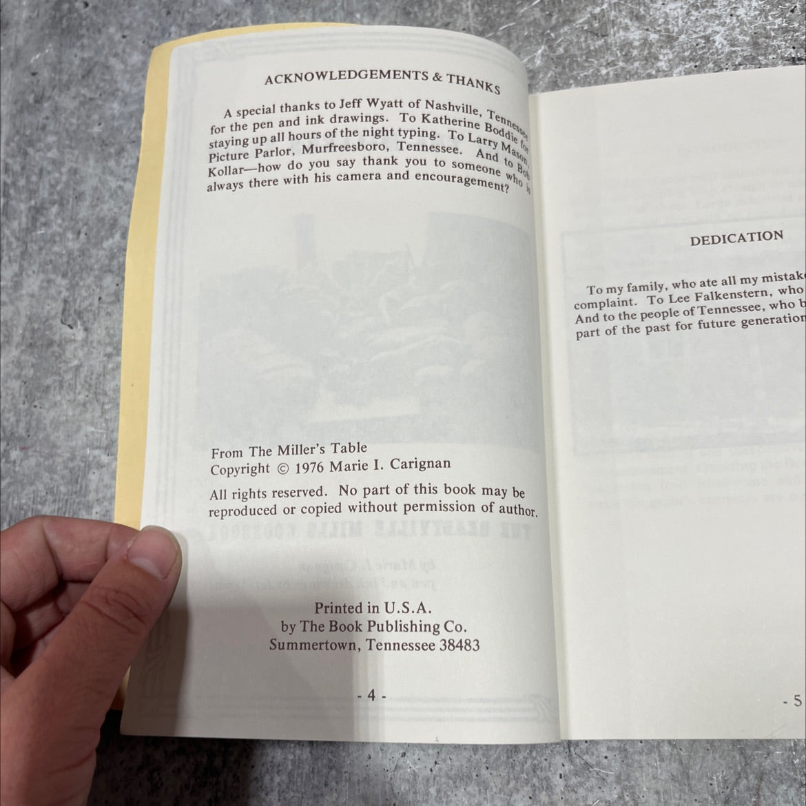 from the miller's table the readyville mills cookbook book, by Marie I. Carignan, 1976 Paperback image 3