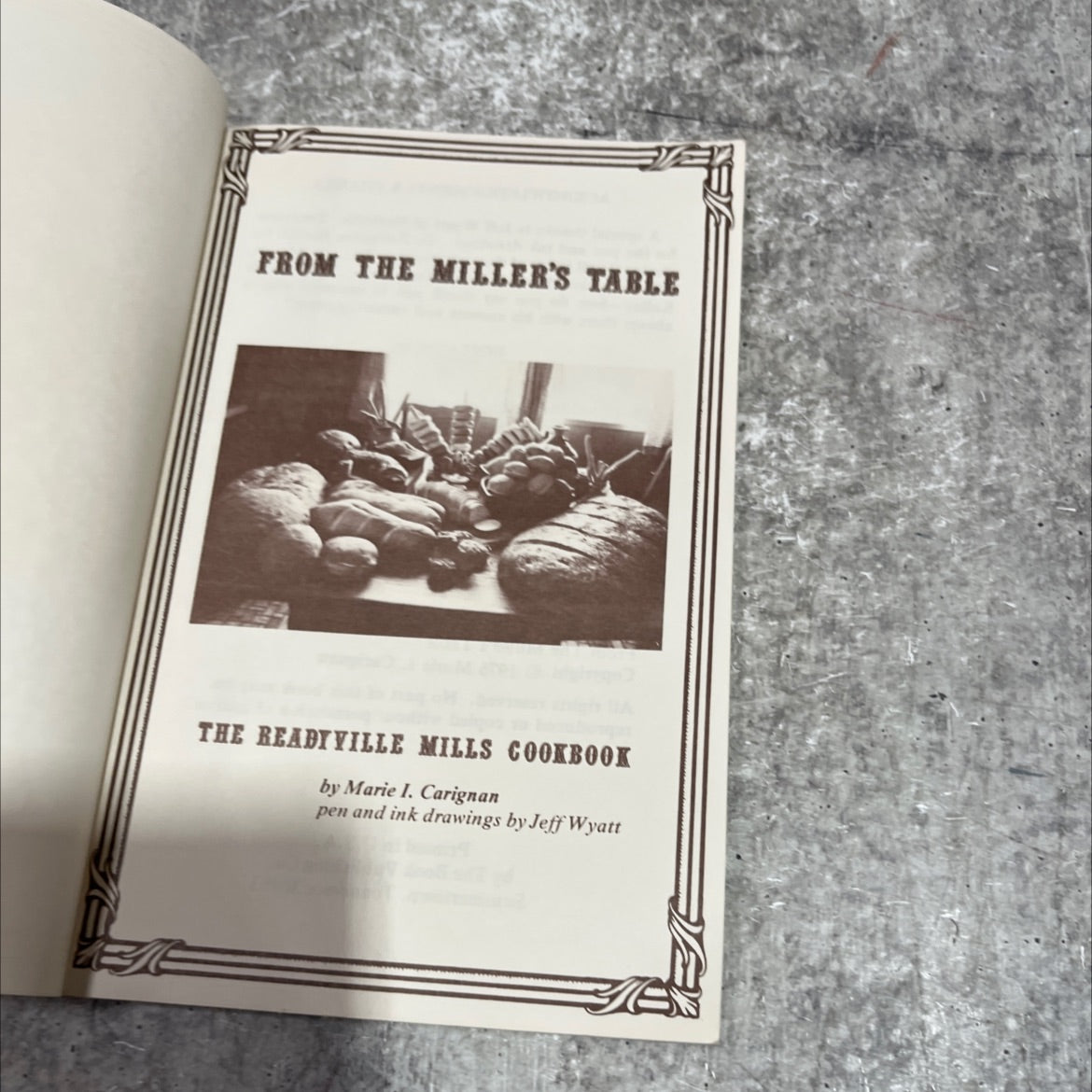 from the miller's table the readyville mills cookbook book, by Marie I. Carignan, 1976 Paperback image 2