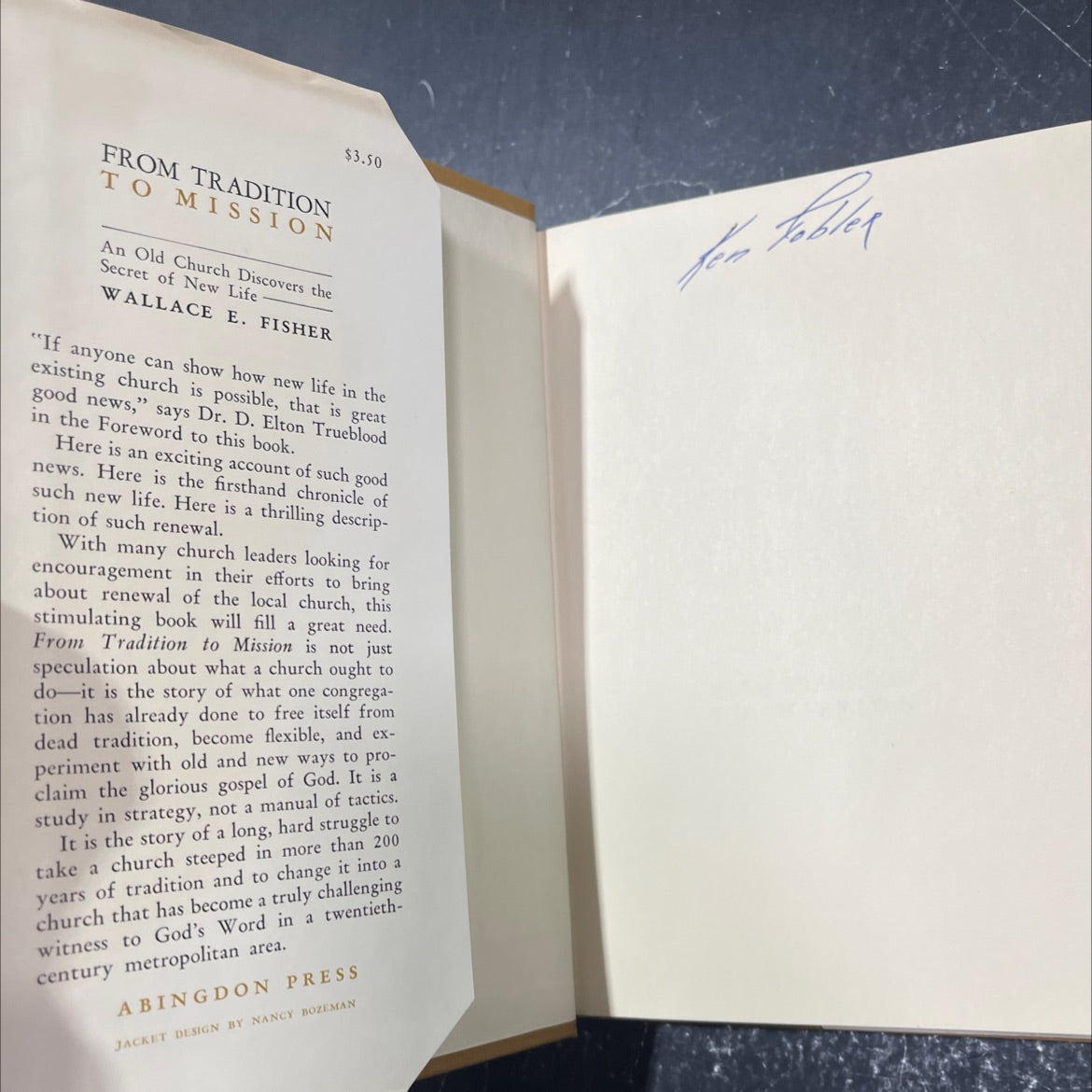 from tradition to mission book, by wallace e. fisher, 1965 Hardcover image 4