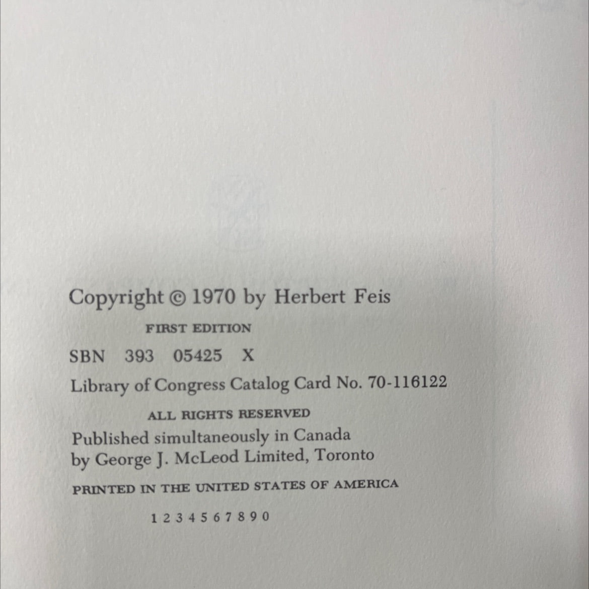 from trust to terror book, by Herbert Feis, 1970 Hardcover image 3