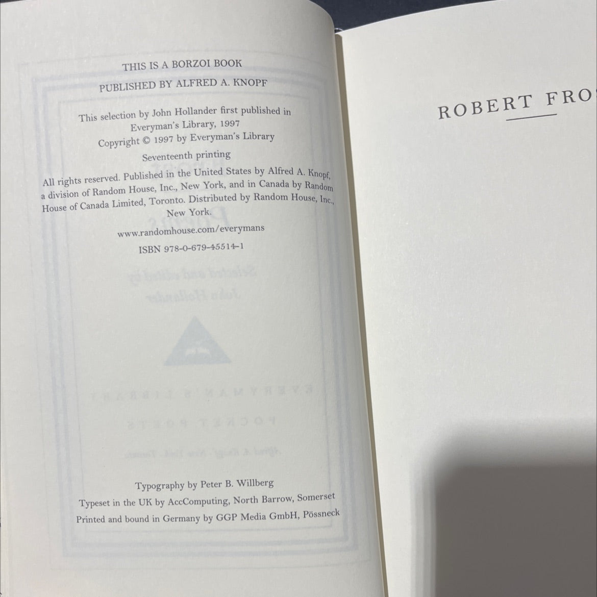 frost poems book, by robert frost, 1997 Hardcover image 3