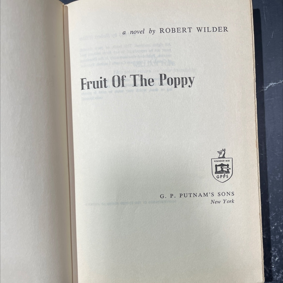 fruit of the poppy book, by robert wilder, 1965 Hardcover image 2