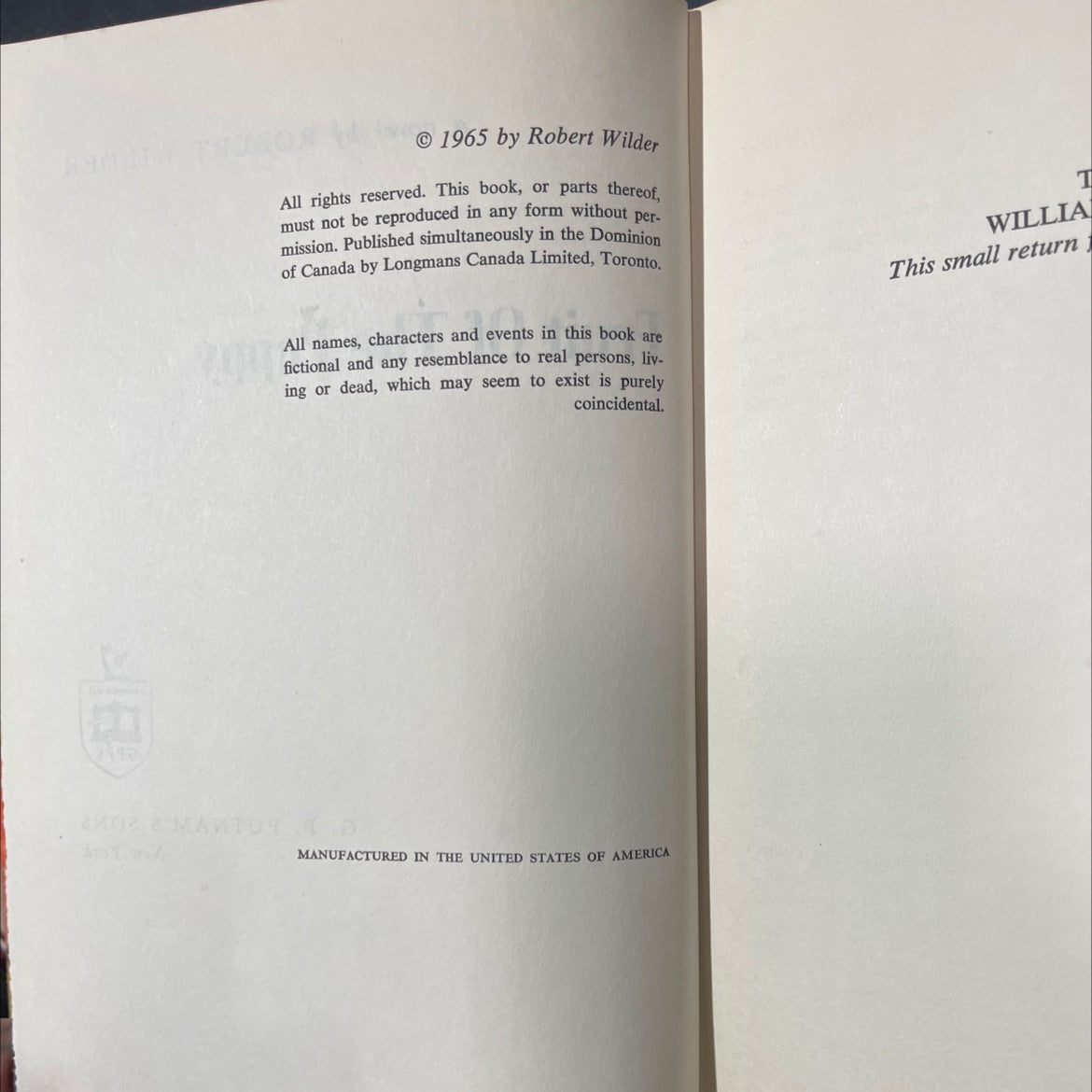fruit of the poppy book, by robert wilder, 1965 Hardcover image 3