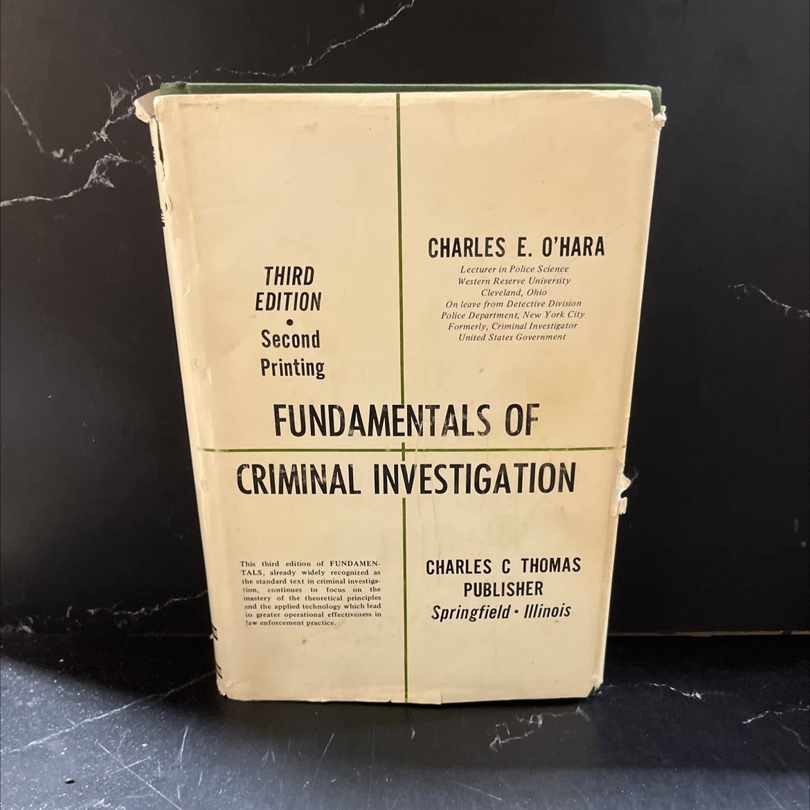 fundamentals of criminal investigation book, by charles e. o'hara, 1974 Hardcover image 1