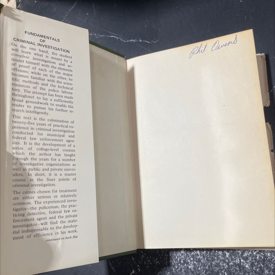fundamentals of criminal investigation book, by charles e. o'hara, 1974 Hardcover image 4