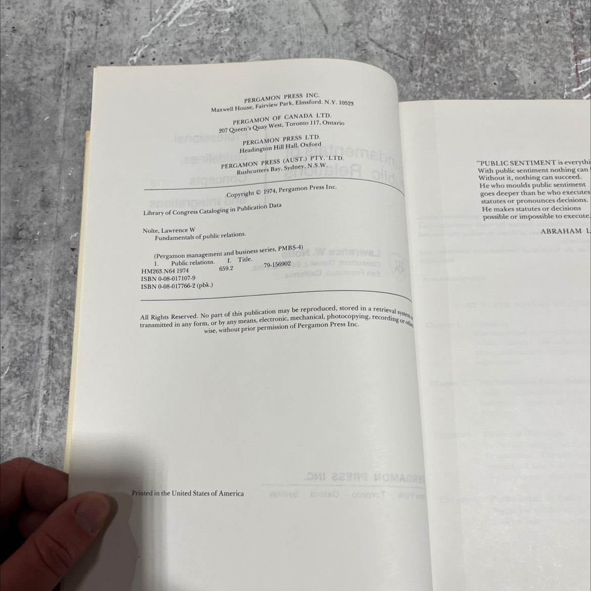 fundamentals of public relations book, by lawrence w. nolte, 1974 Hardcover image 3