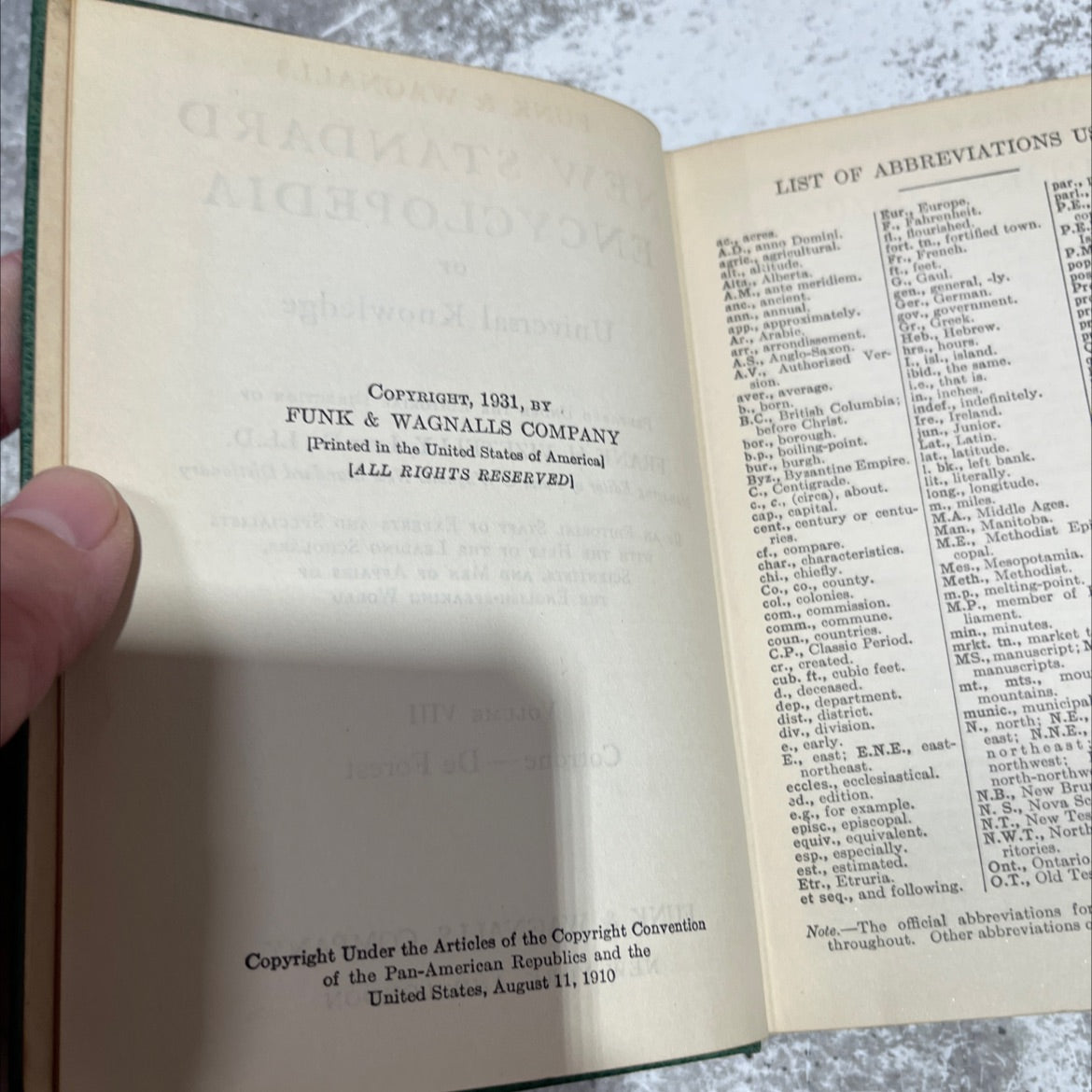 funk & wagnalls new standard encyclopedia of universal knowledge book, by frank h. vizetelly, 1931 Hardcover image 3