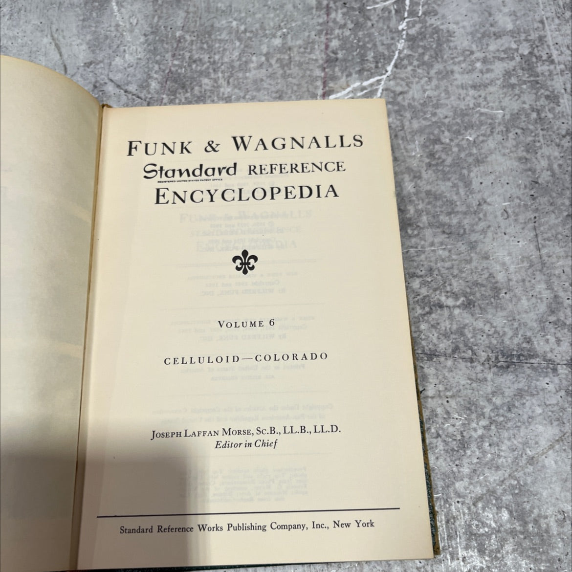 funk & wagnalls standard reference encyclopedia volume 6 celluloid-colorado book, by joseph laffan morse, 1961 Hardcover image 2
