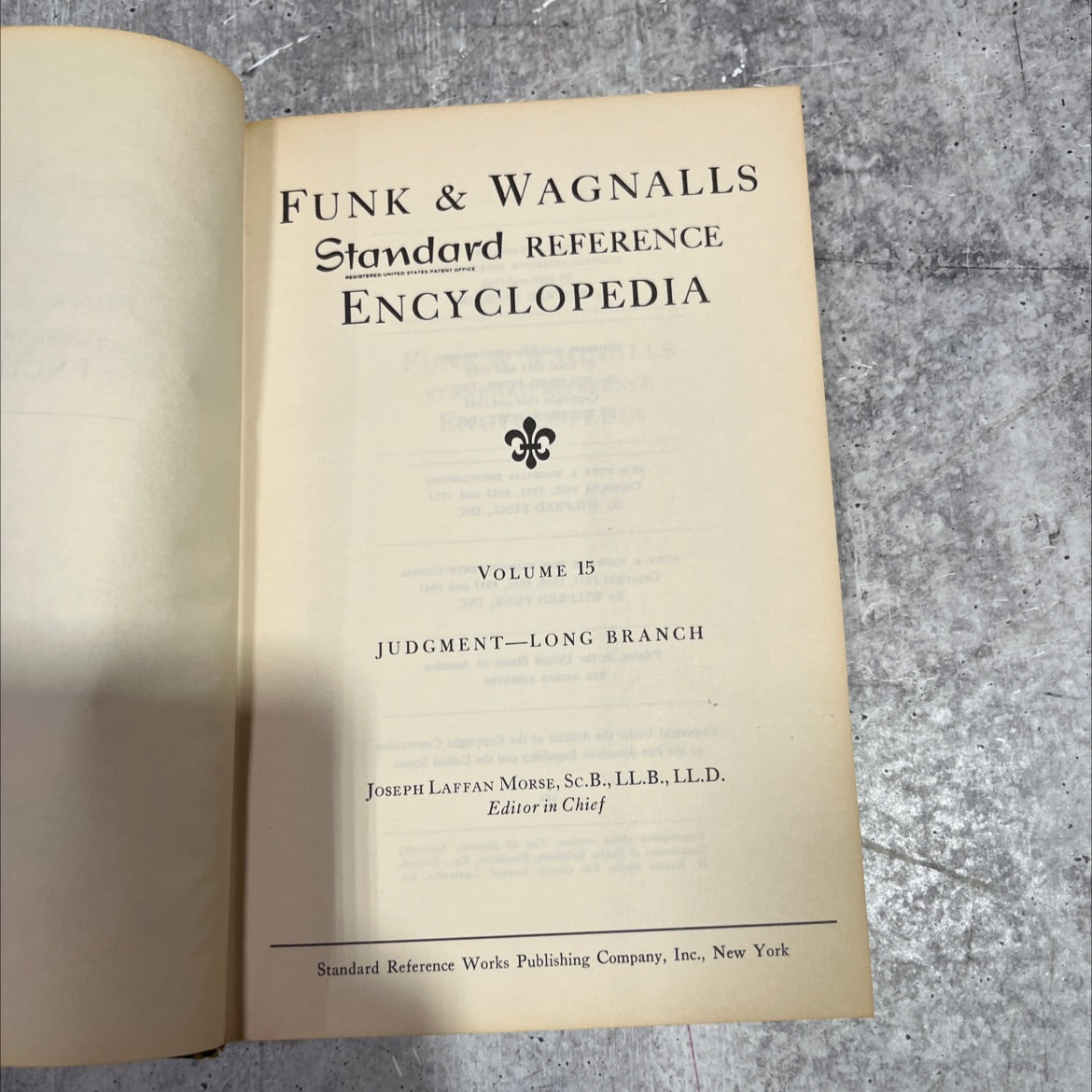 funk & wagnalls standard reference states patent encyclopedia volume 15 judgment-long branch book, by joseph laffan image 2