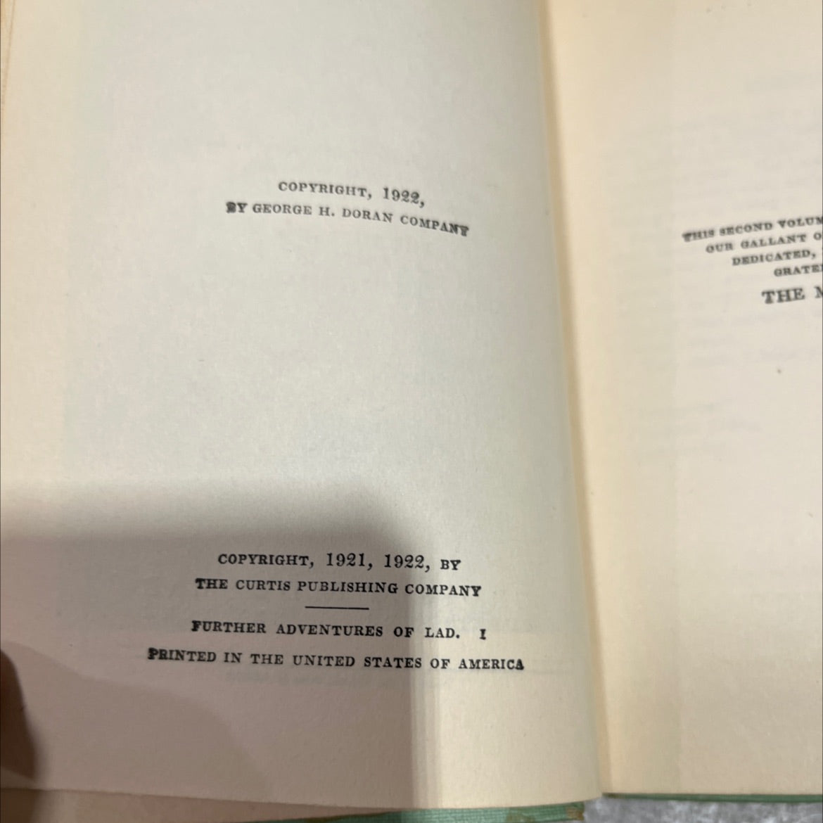 further adventures of lad book, by albert payson terhune, 1922 Hardcover image 3