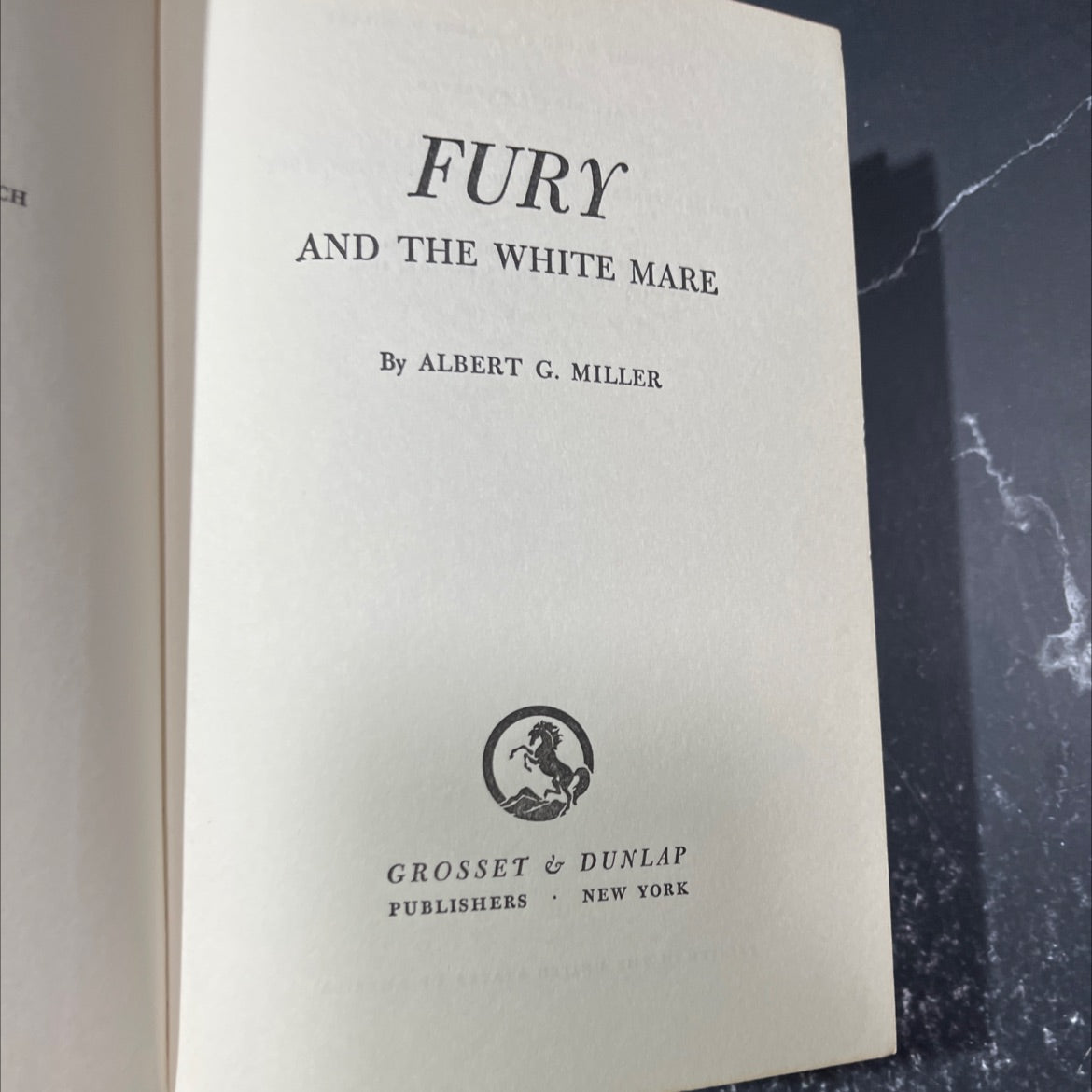 fury and the white mare book, by albert g. miller, 1962 Hardcover image 2