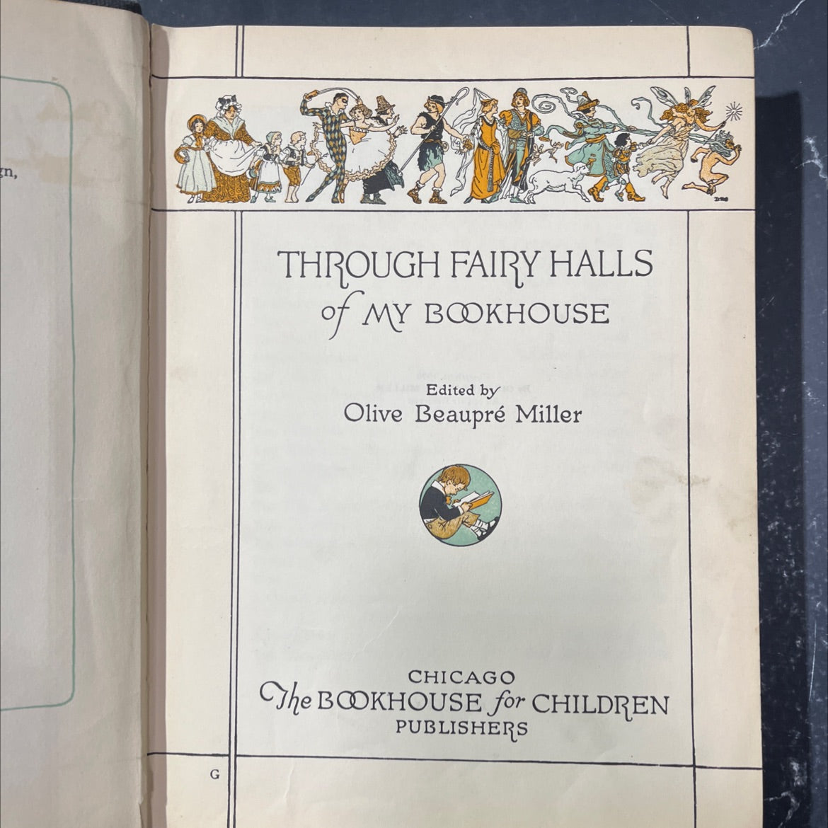 g through fairy halls of my bookhouse book, by olive beaupré miller, 1920 Hardcover image 2