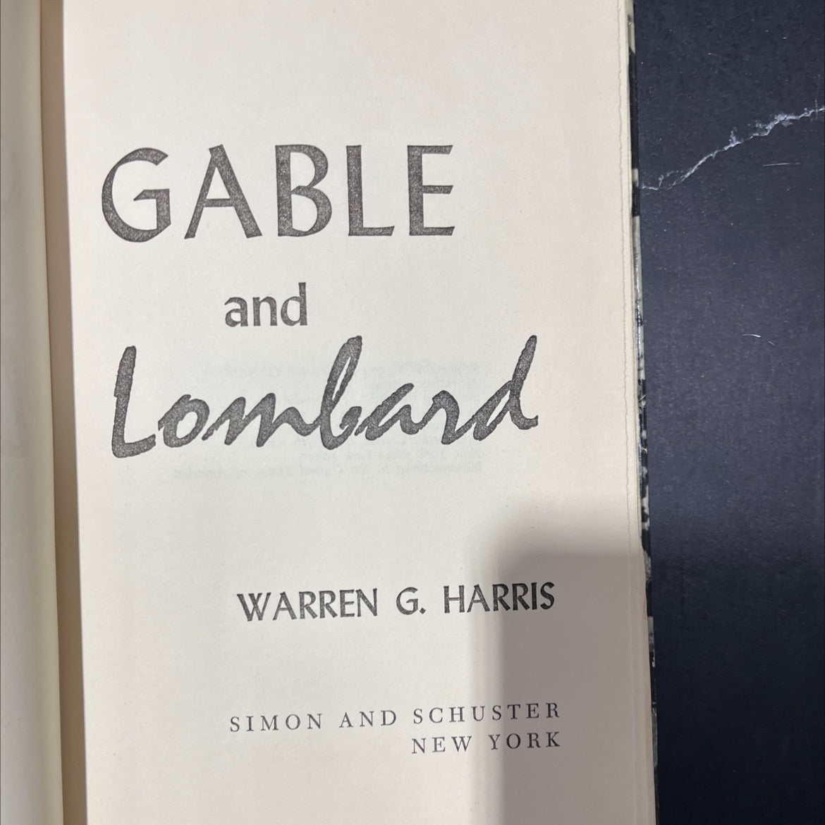 gable and lombard book, by warren g. harris, 1974 Hardcover image 2