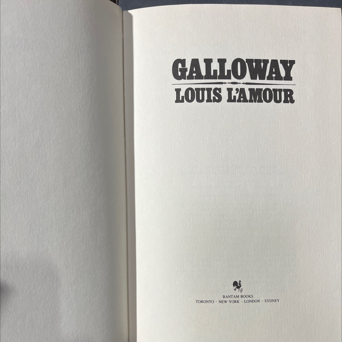 galloway book, by louis l'amour, 1970 Leather image 2