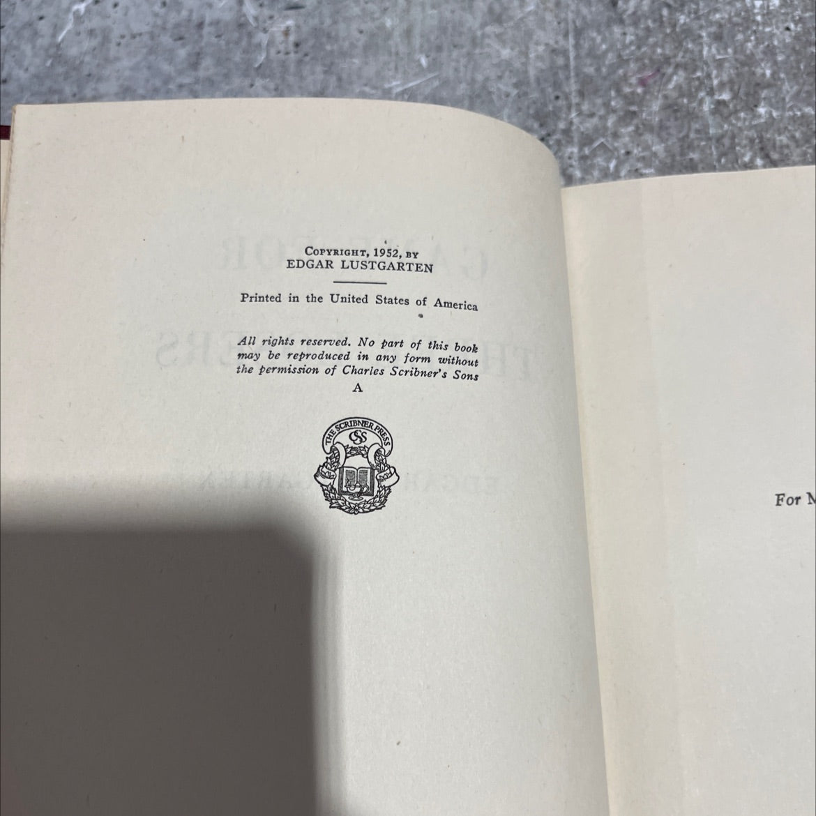 game for three losers book, by edgar lustgarten, 1952 Hardcover image 3