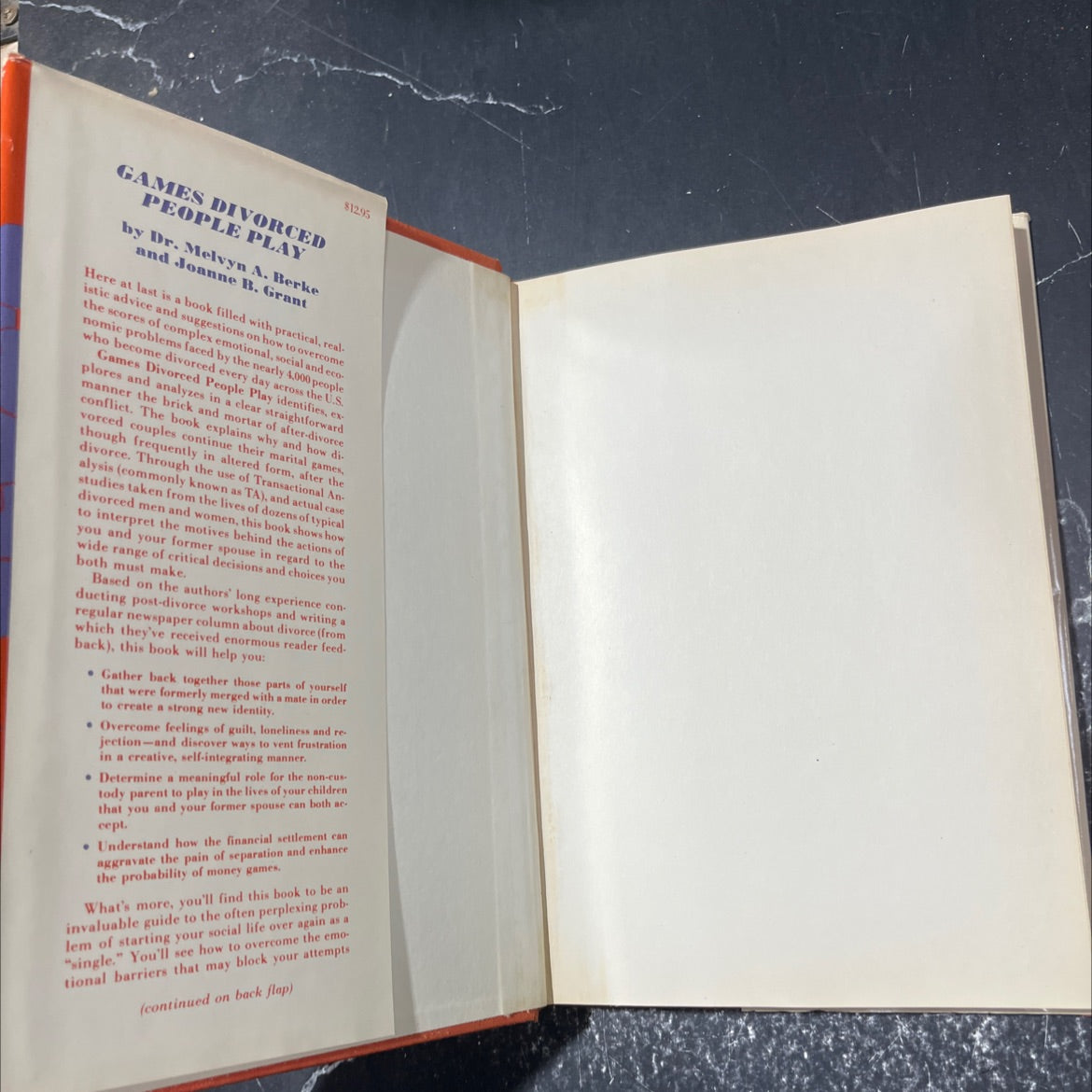 games divorced people play book, by Dr. Melvyn A. Berke, Joanne B. Grant, 1981 Hardcover image 4