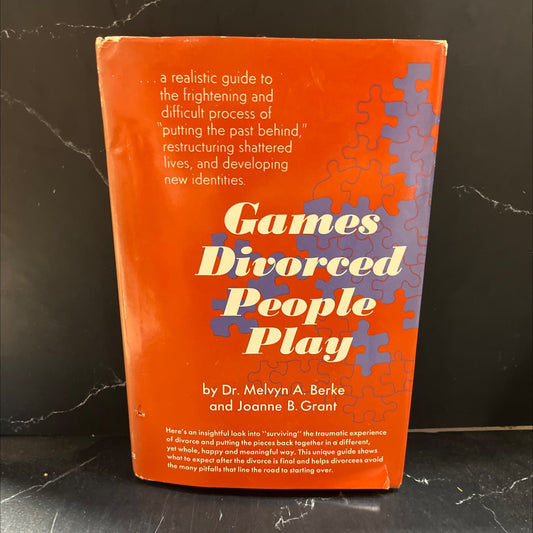 games divorced people play book, by Dr. Melvyn A. Berke, Joanne B. Grant, 1981 Hardcover image 1