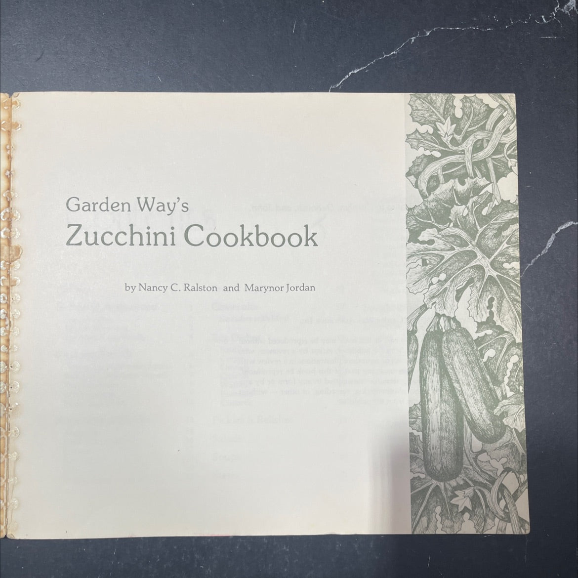 garden way's zucchini cookbook book, by nancy c. ralston and marynor jordan, 1977 Paperback image 2