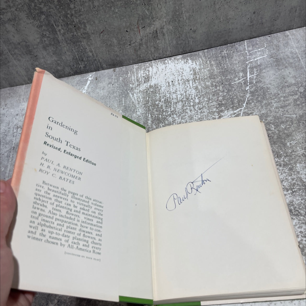 SIGNED gardening in south texas book, by P. A. Renton, Jr., H. R. Newcomer, Roy C. Bates, D.S. C., 1971 Hardcover, image 4