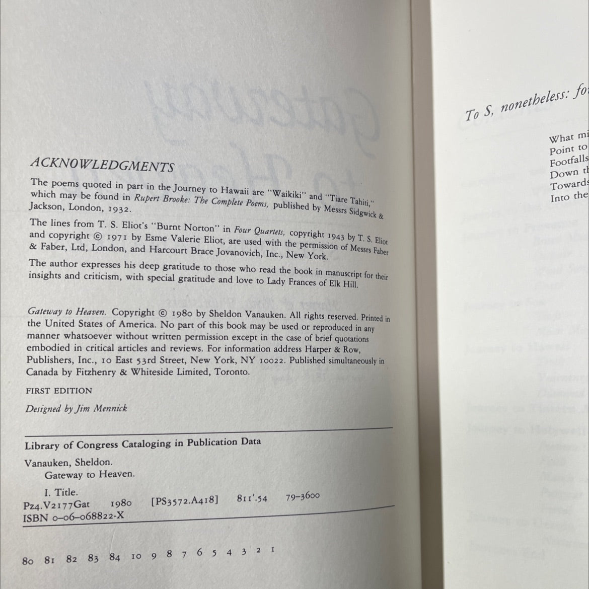 gateway to heaven book, by sheldon vanauken, 1980 Hardcover image 3