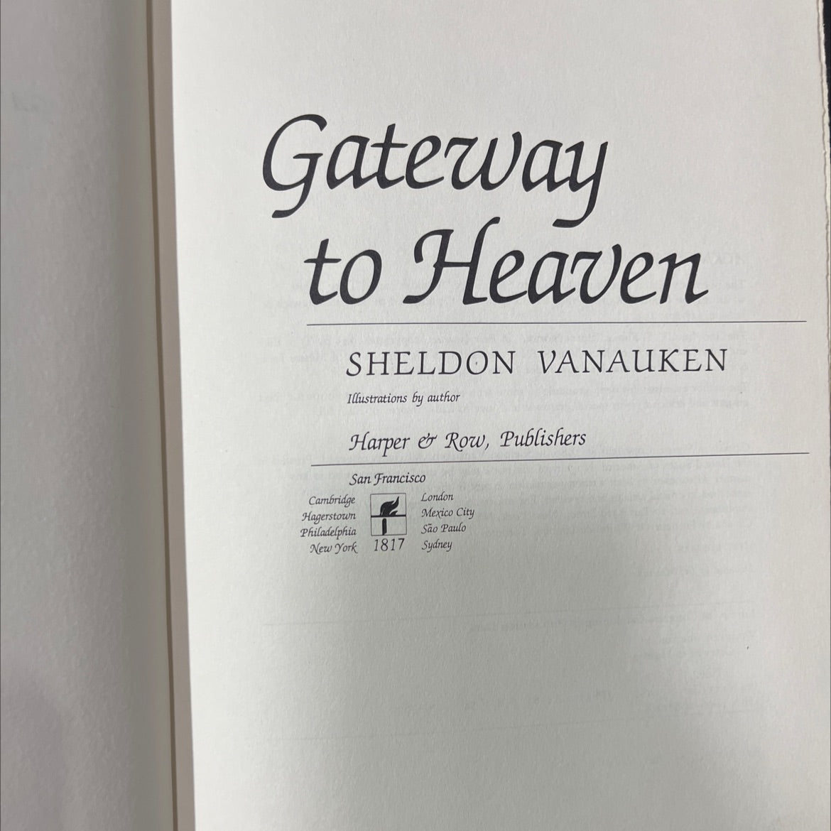 gateway to heaven book, by sheldon vanauken, 1980 Hardcover image 2