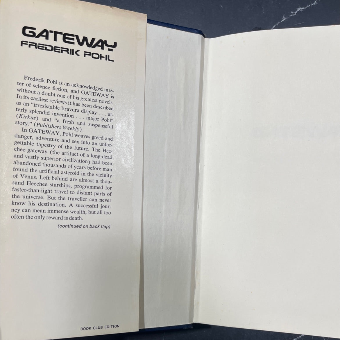 gateway book, by Frederik Pohl, 1977 Hardcover image 4