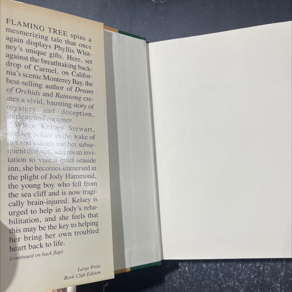 gbolondon futur stoup of uoizzieq ot flaming tree book, by phyllis a. whitney, 1985 Hardcover image 4