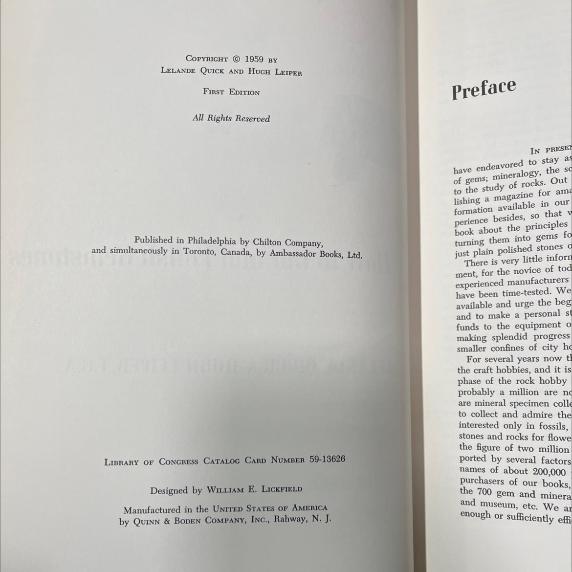 gemcraft 0 how to cut and polish gemstones book, by lelande quick & hugh leiper, 1959 Hardcover image 3