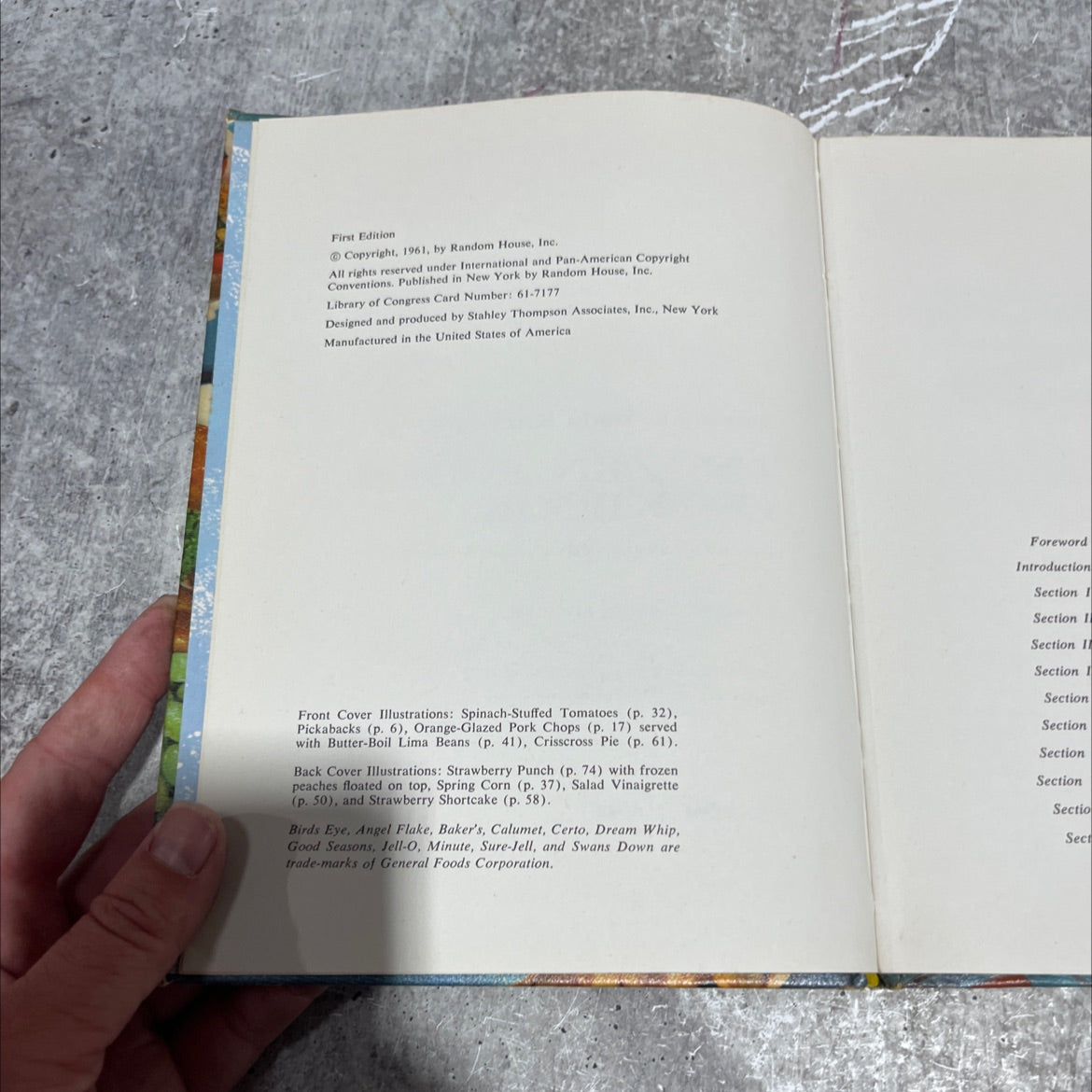 general foods kitchens frozen foods cookbook book, by general foods kitchens, 1961 Hardcover image 3