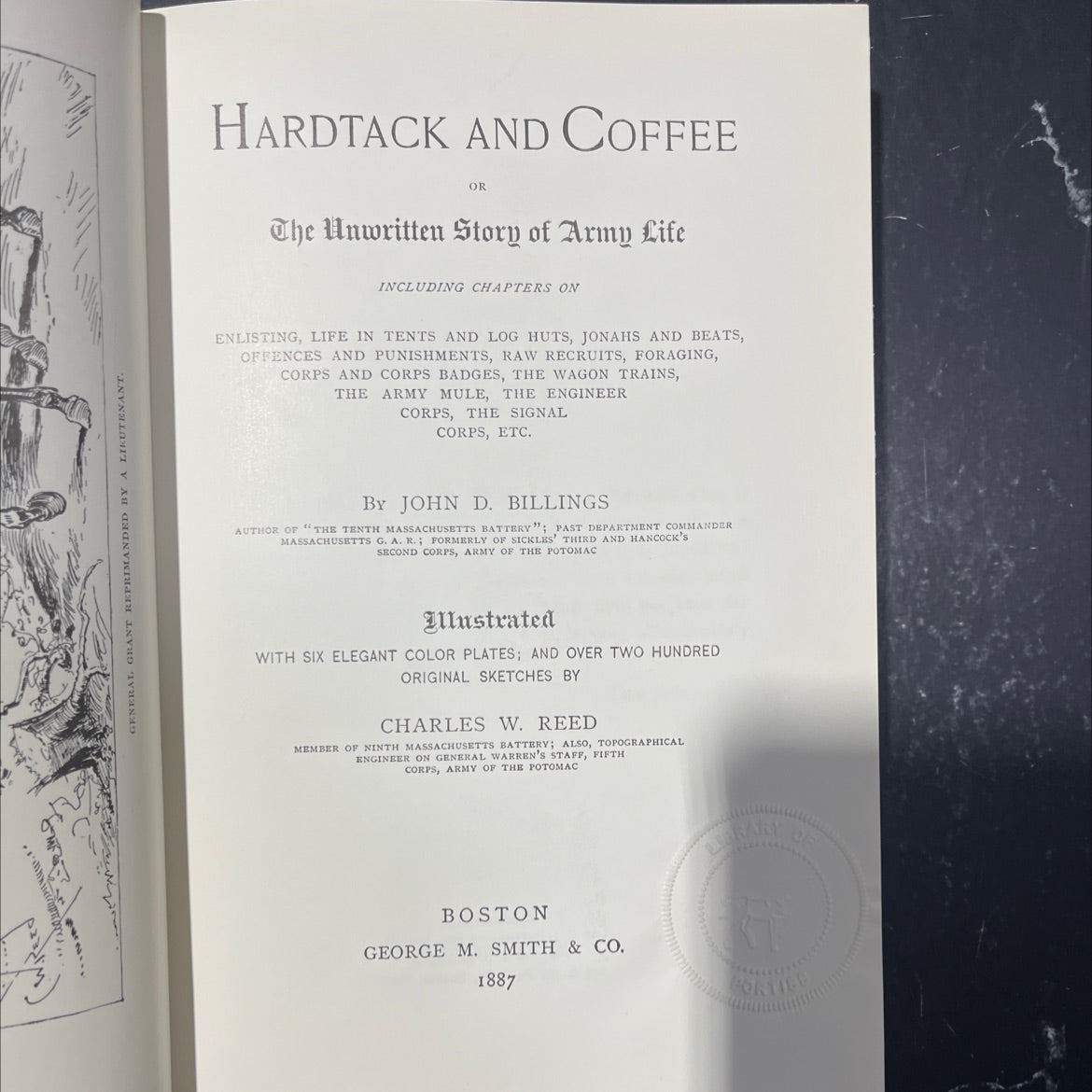 general grant reprimanded by a likutenant. hardtack and coffee or the unwritten story of army life book, by john d. image 2