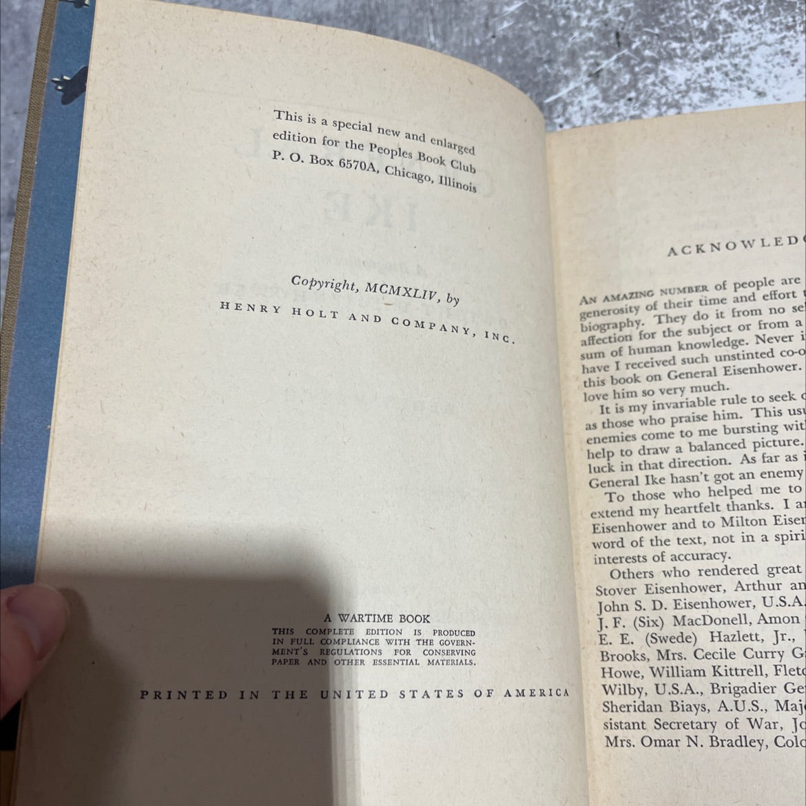 general ike a biography of dwight d. eisenhower book, by alden hatch, 1944 Hardcover image 3