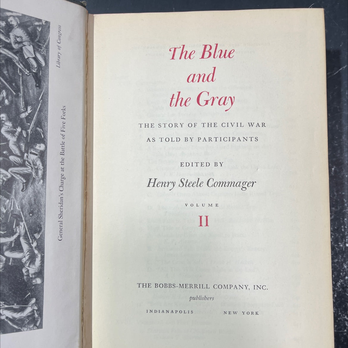 general sheridan's charge at the battle of five forks book, by Henry Steele Commager, 1950 Hardcover image 2