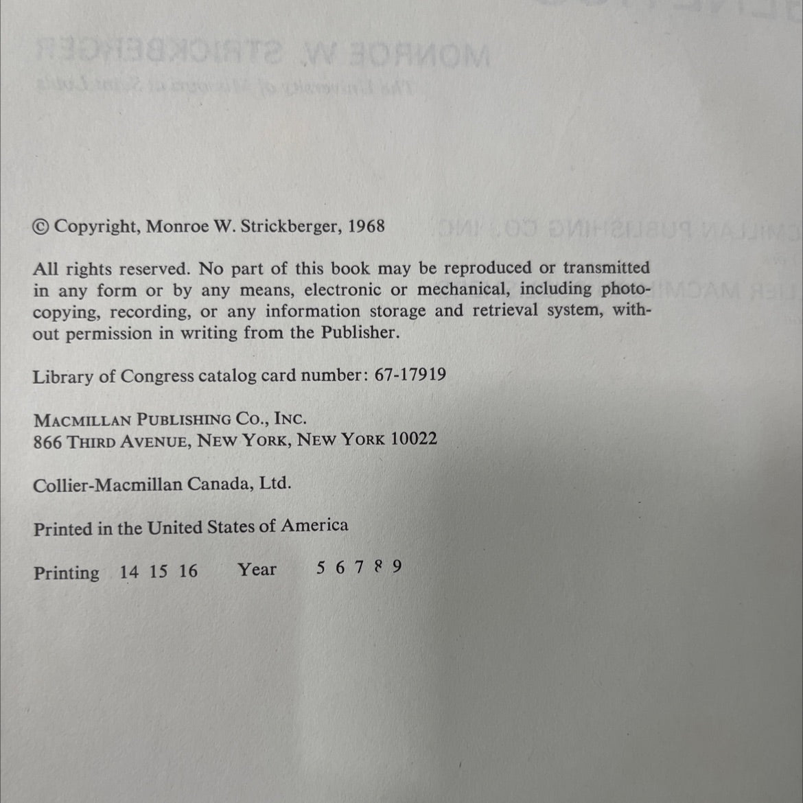 genetics book, by Monroe W. Strickberger, 1968 Hardcover image 3