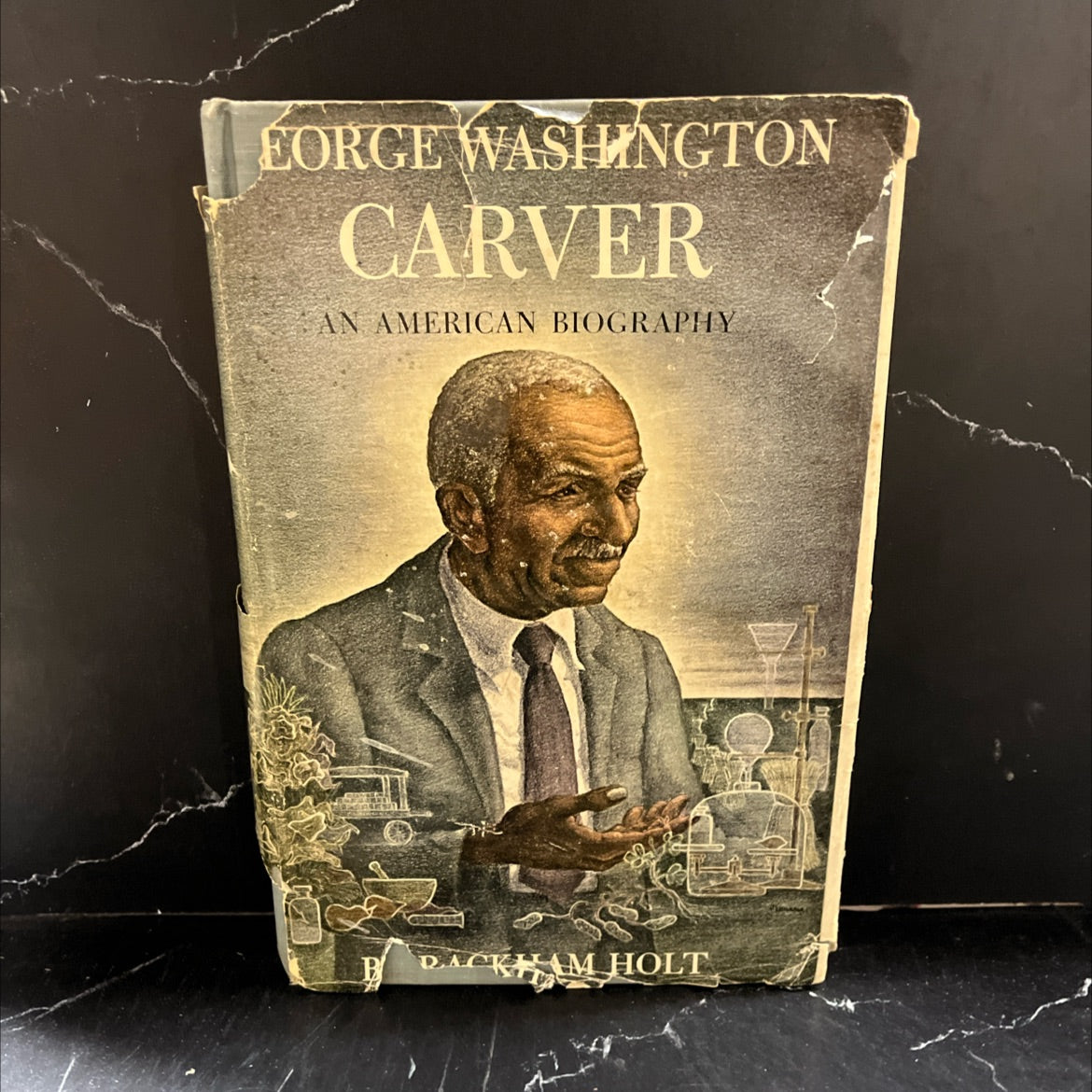 george washington carver an american biography book, by rackham holt, 1943 Hardcover image 1