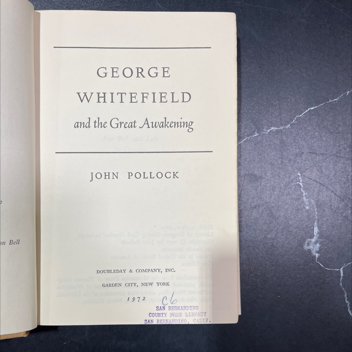 george whitefield and the great awakening book, by john pollock, 1972 Hardcover image 2