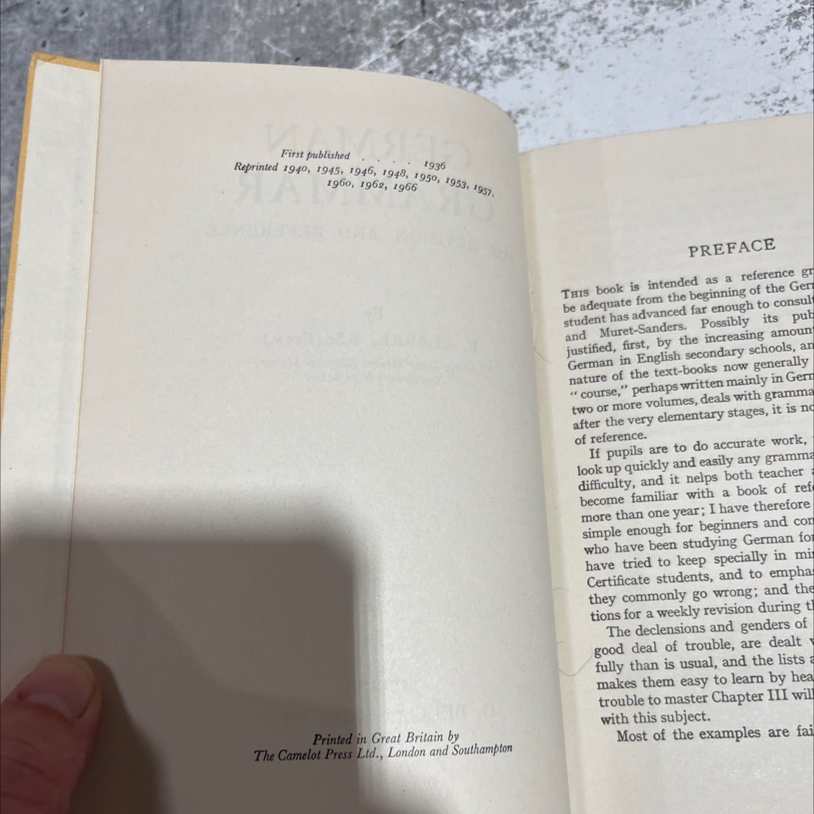 german grammar for revision and reference book, by f. clarke, 1966 Hardcover image 3