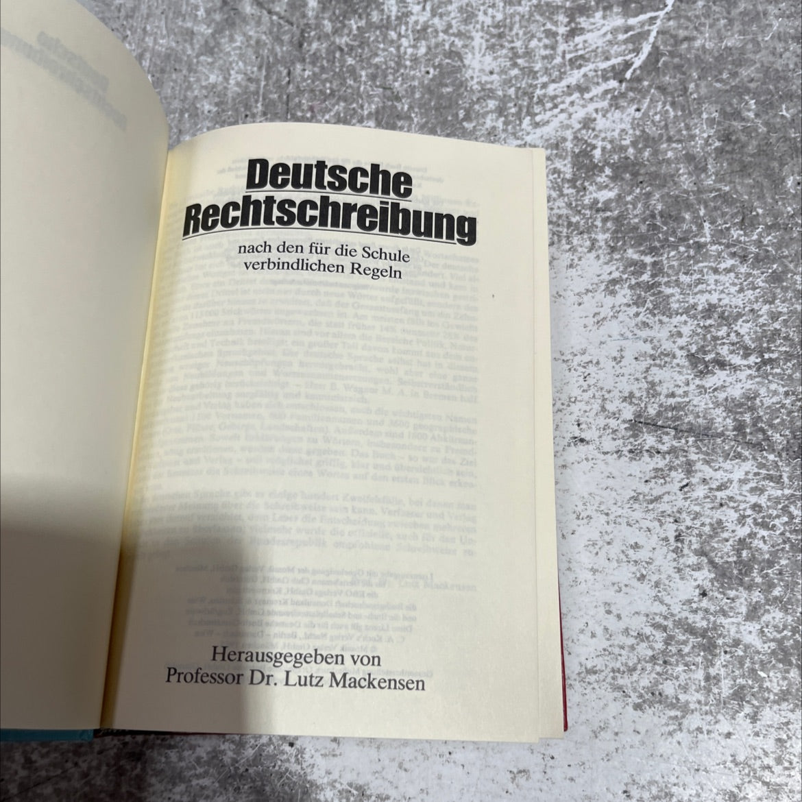 german orthography book, by Professor Dr. Lutz Mackensen, 1985 Hardcover image 2