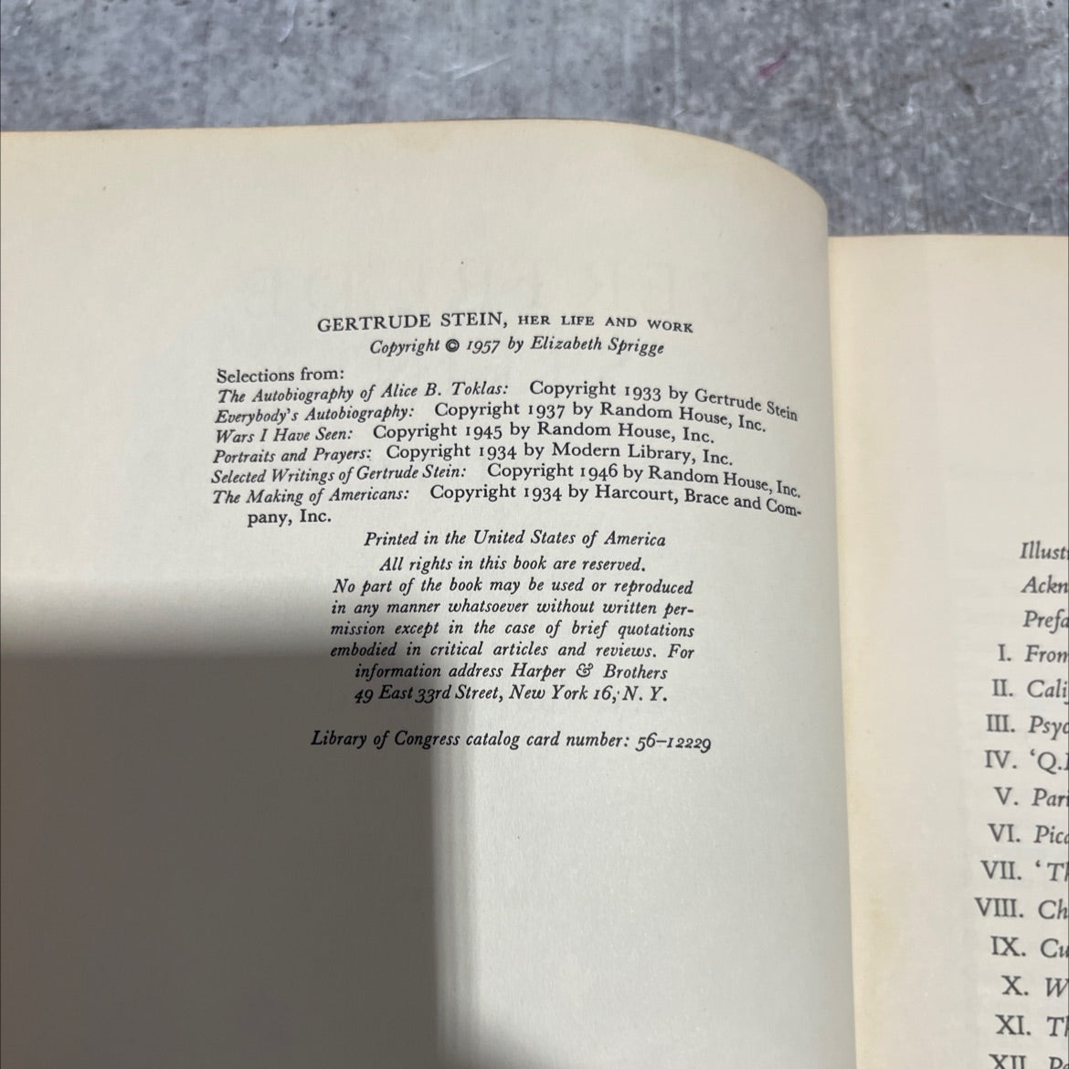 gertrude stein her life and work book, by elizabeth sprigge, 1946 Hardcover image 3