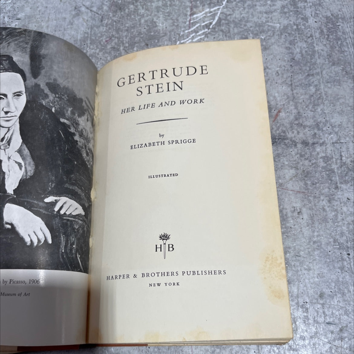 gertrude stein her life and work book, by elizabeth sprigge, 1946 Hardcover image 2