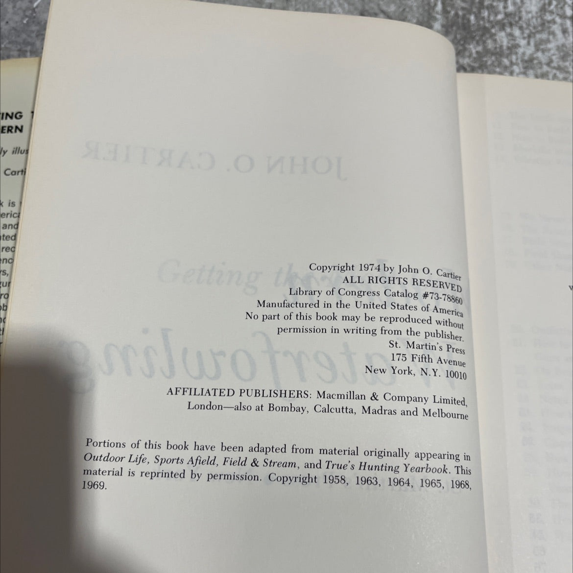 getting the most out of modern waterfowling book, by john o. cartier, 1974 Hardcover image 3