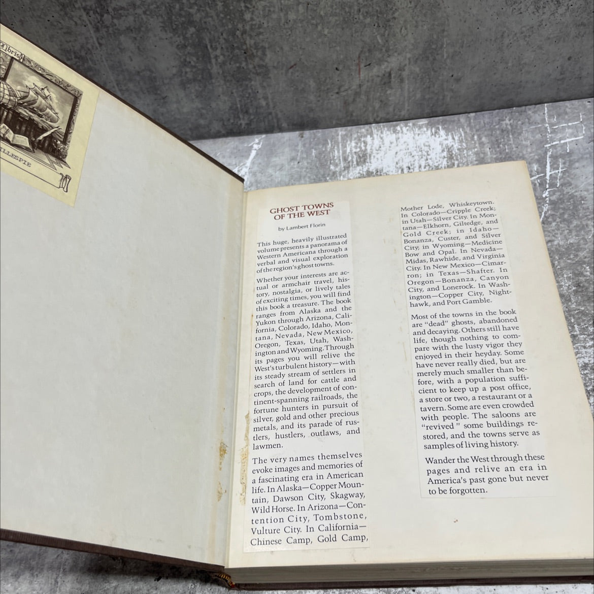 ghost towns of the west book, by lambert florin, 1971 Hardcover image 4