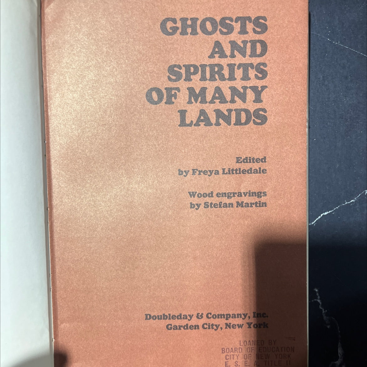 ghosts and spirits of many lands book, by Freya Littledale, 1970 Hardcover image 2