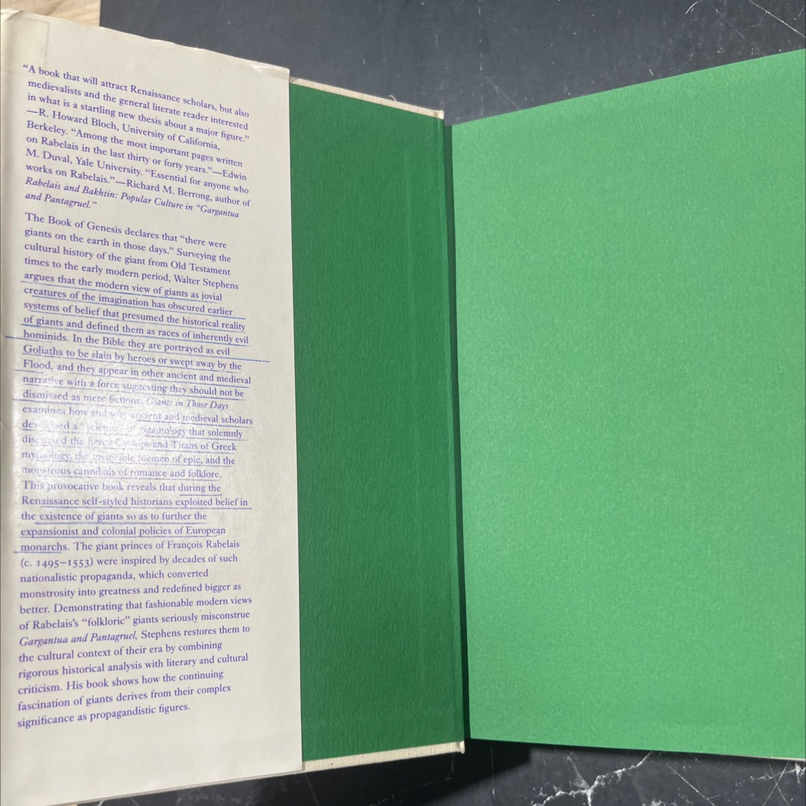 giants in those days folklore ancient history and nationalism book, by Walter Stephens, 1989 Hardcover image 4