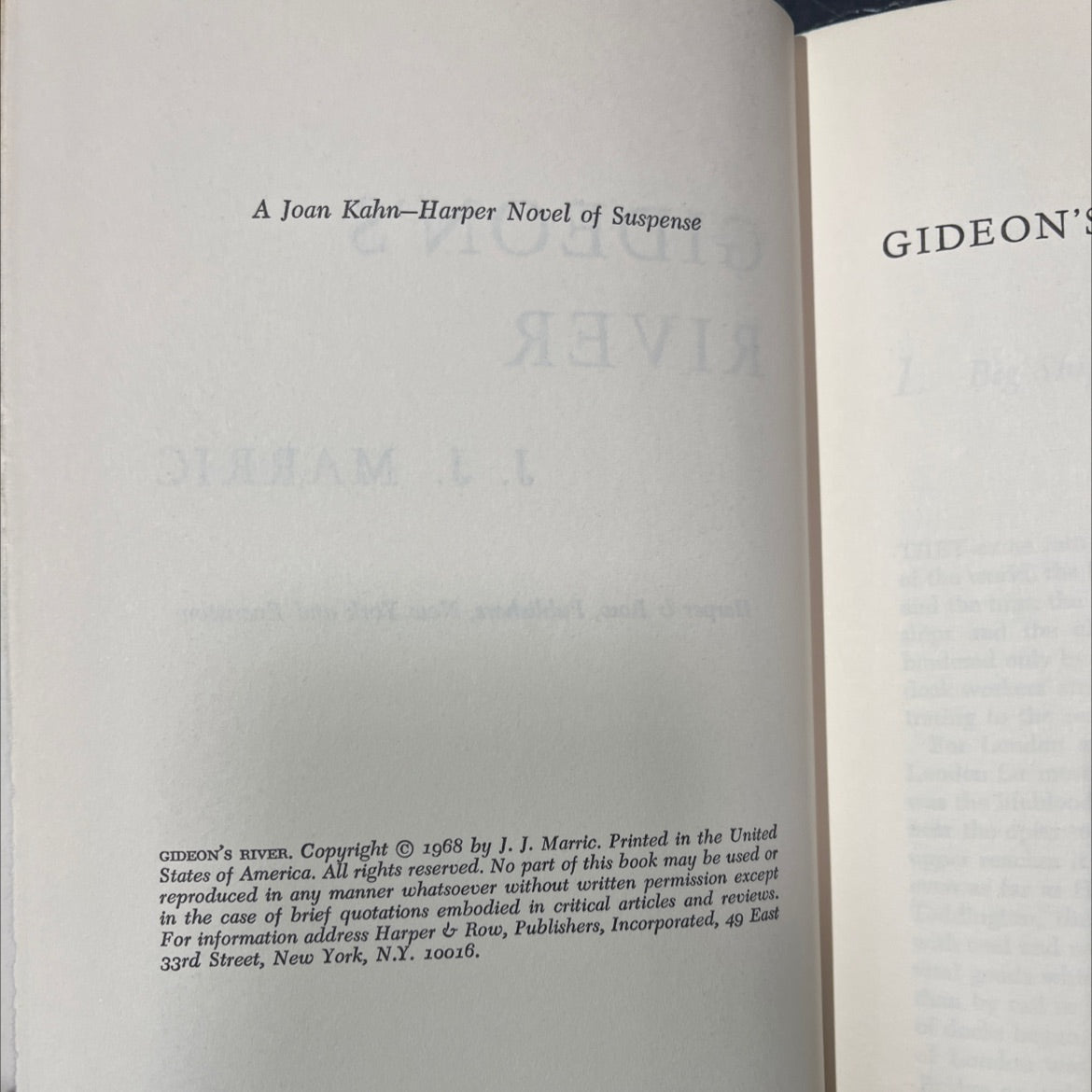 gideon's river book, by j. j. marric, 1968 Hardcover image 3
