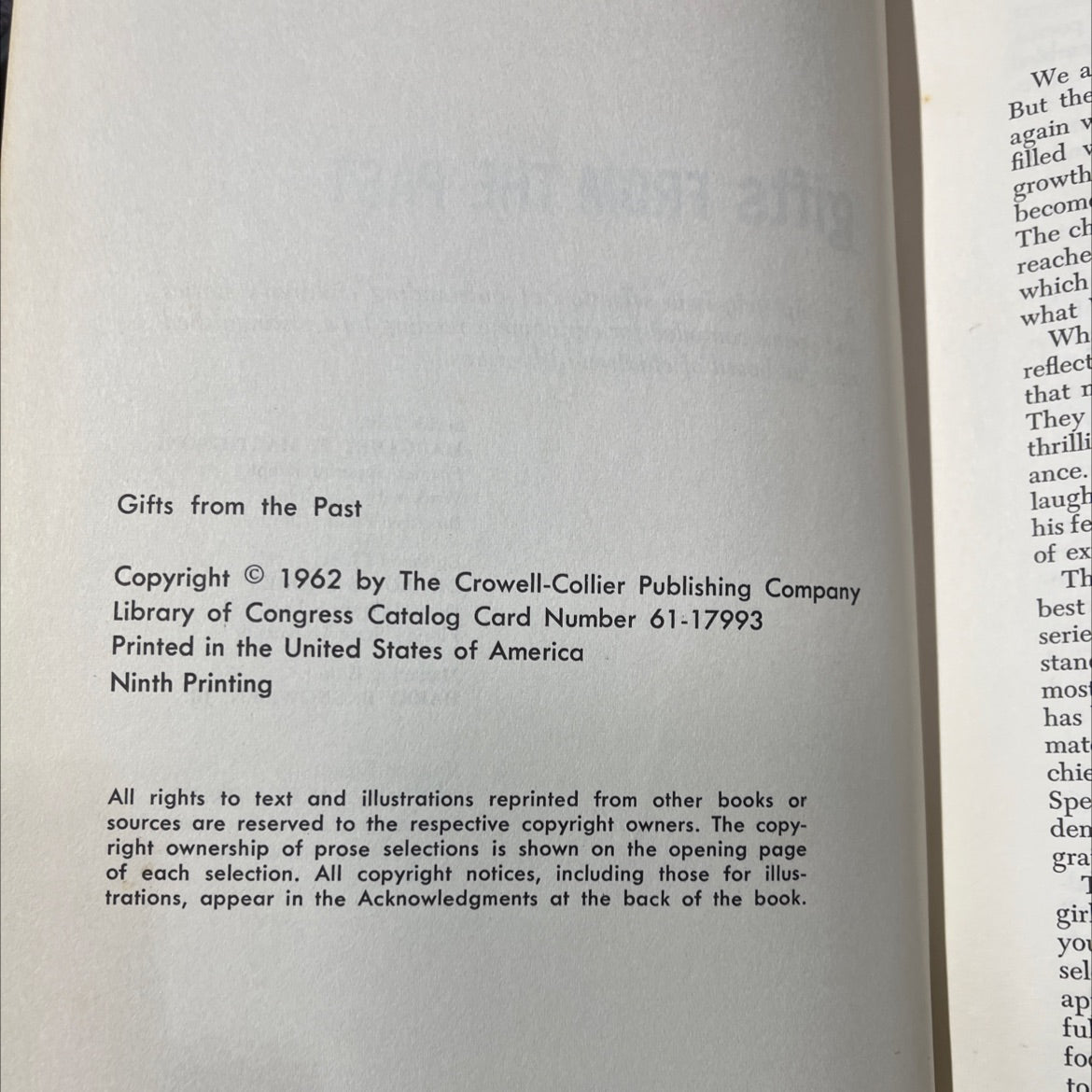 gifts from the past book, by Margaret E. Martignoni, Dr. Louis Shores, Harry R. Snowden, Jr., Elenora Alexander, 1962 image 3