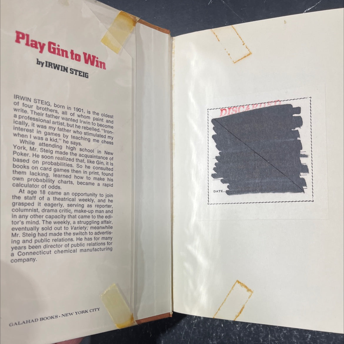 gin to win book, by Irwin Steig, 1971 Hardcover image 4