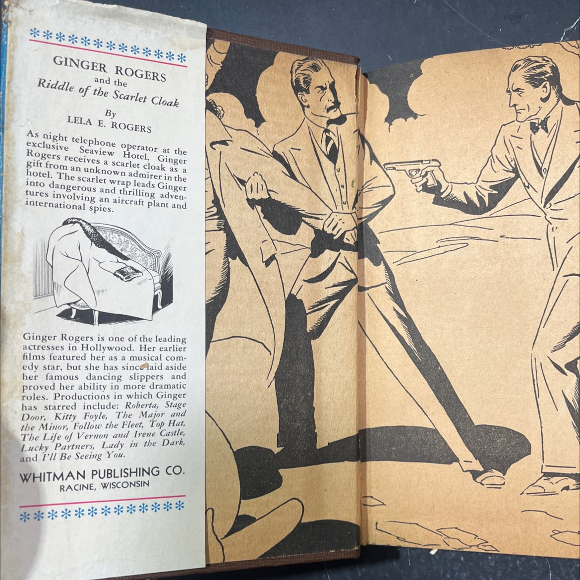 ginger rogers and the riddle of the scarlet cloak book, by lela e. rogers, 1942 Hardcover image 4