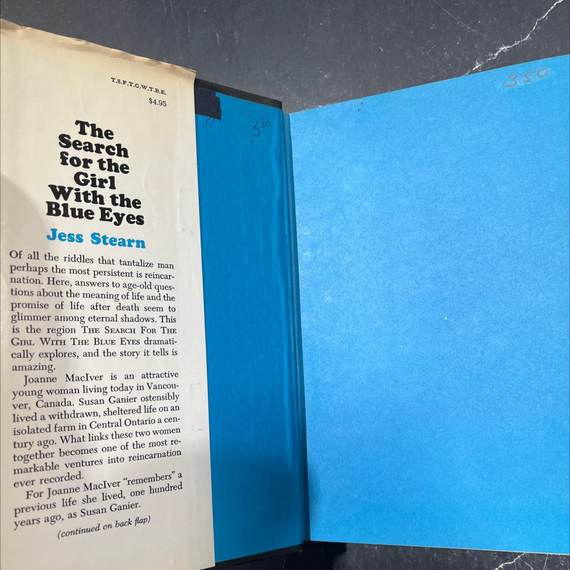 girl with the blue eyes leaping prophet incarnation ture book, by Jess Stearn, 1968 Hardcover image 4