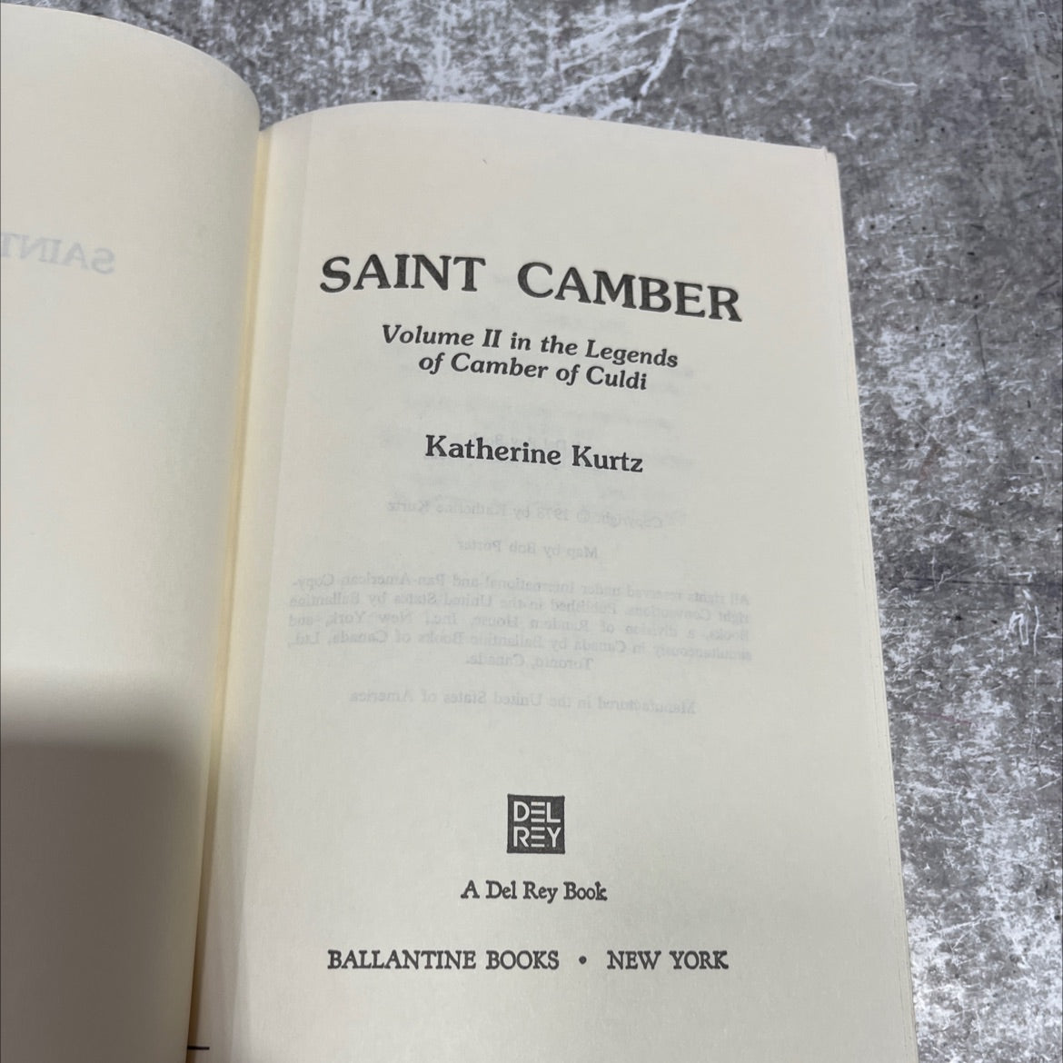 gitral saint camber volume ii book, by katherine kurtz, 1978 Hardcover image 2
