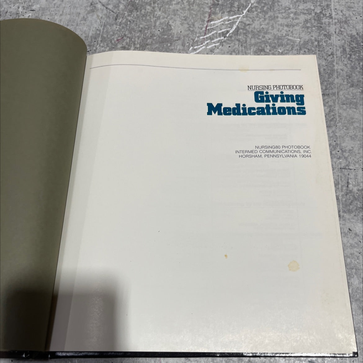 giving medications nursing photobook book, by Eugene W. Jackson, 1980 Hardcover image 2